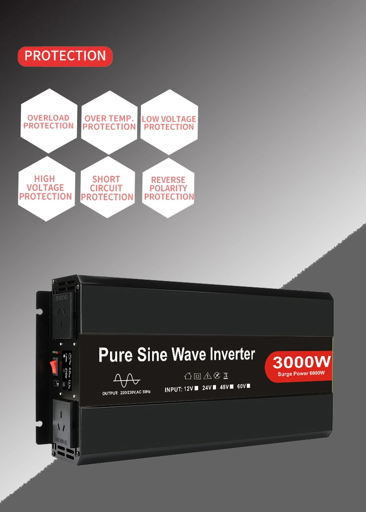 3000W off Grid Home Solar Inverter Pure Sine Wave Power Inverters