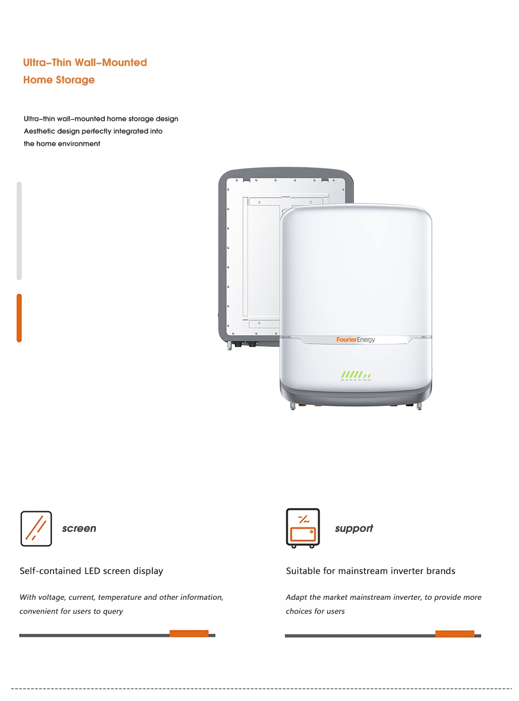 100ah More Than 6000 Times Fourierenergy Storage LiFePO4 Inverter Battery