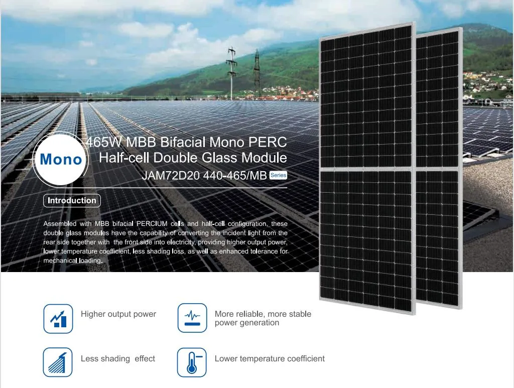 Ja Mbb Double Sided 460W 455W 450W 445W 440W Bifacial Solar Panel with 30 Years Warranty